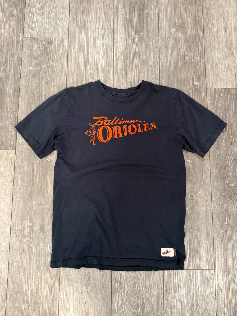 Nike Baltimore Orioles Black Short-Sleeve Tee with Orange Logo
